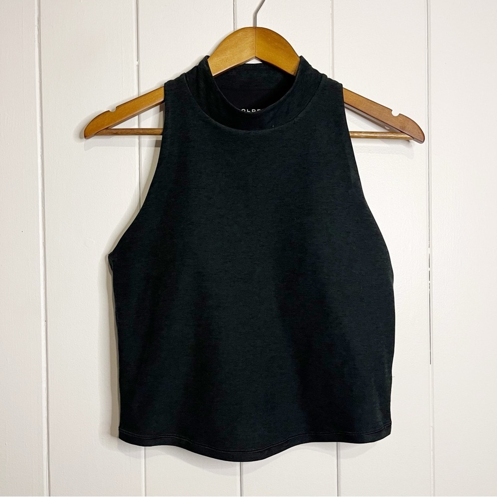 Aritzia Golden TNA Black Highneck Tank Top. Size Large.
